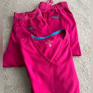 Med Couture Touch Hot Pink Scrubs